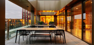 balcony at uhaus with view